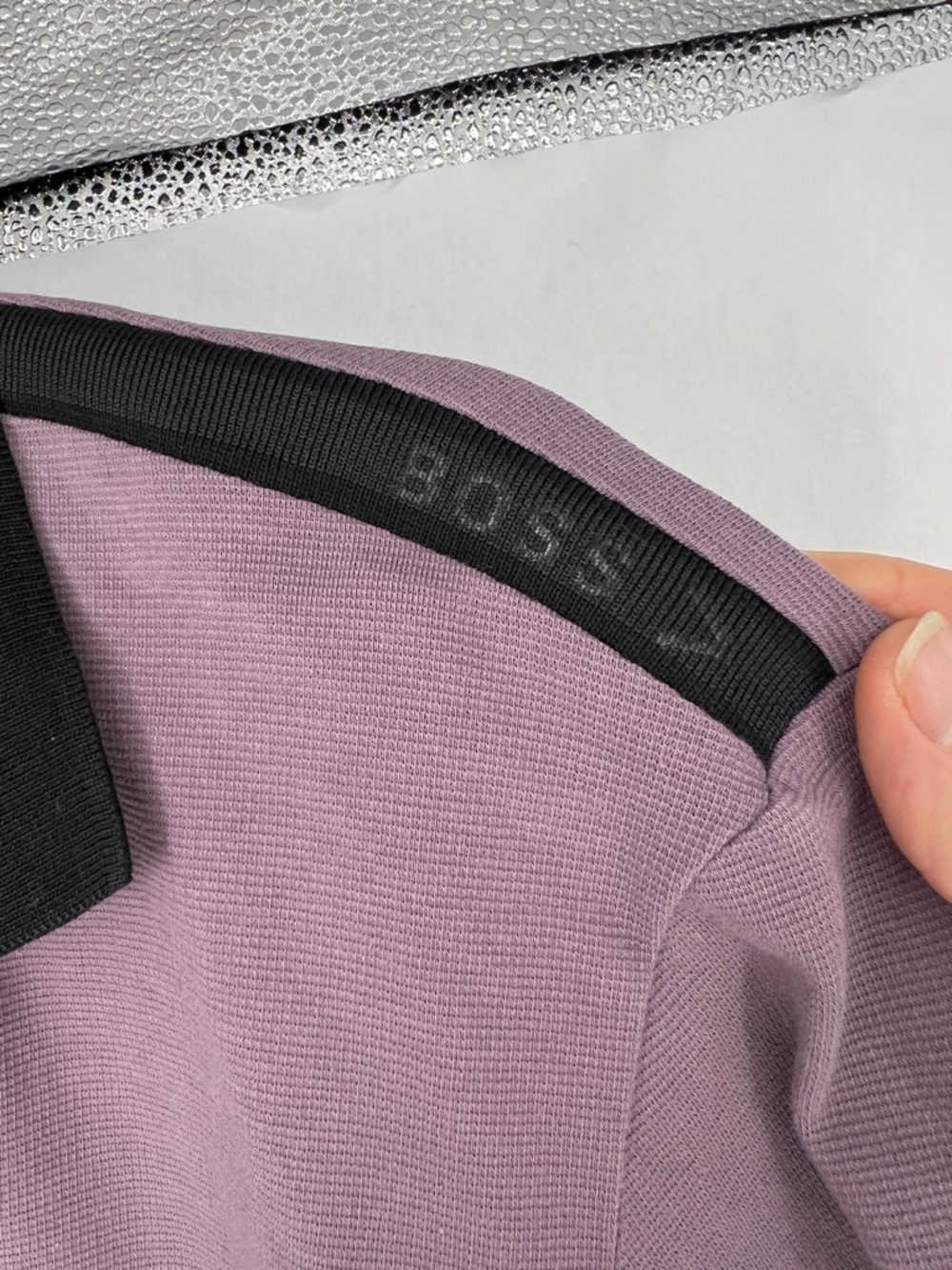 BOSS purple Polo with Black Collar and Trim v performance - Picture 10 of 12